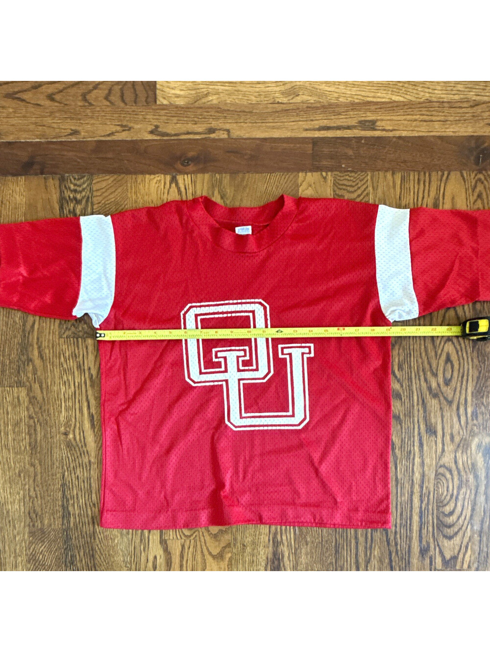 Vintage Artex OU Mesh Football Jersey Shirt Top Red/White Size XL